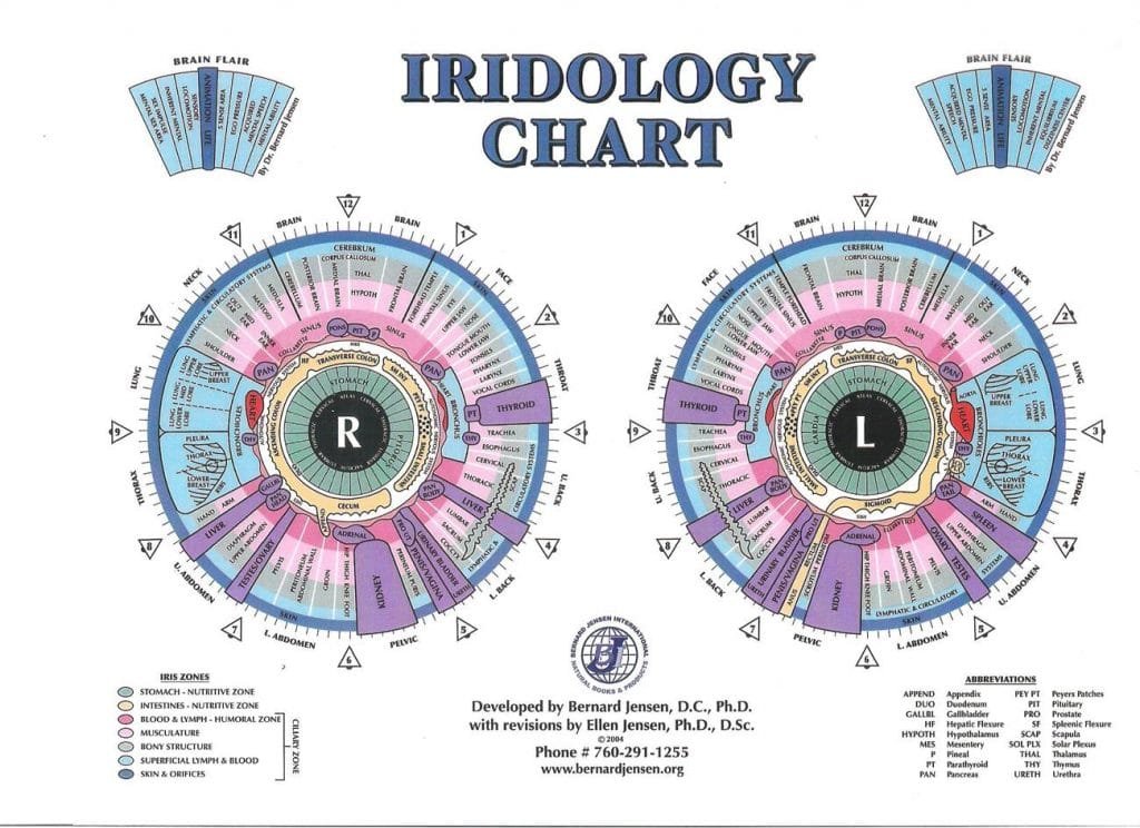 مخطط العين الصلبة 16 sclerology eye chart