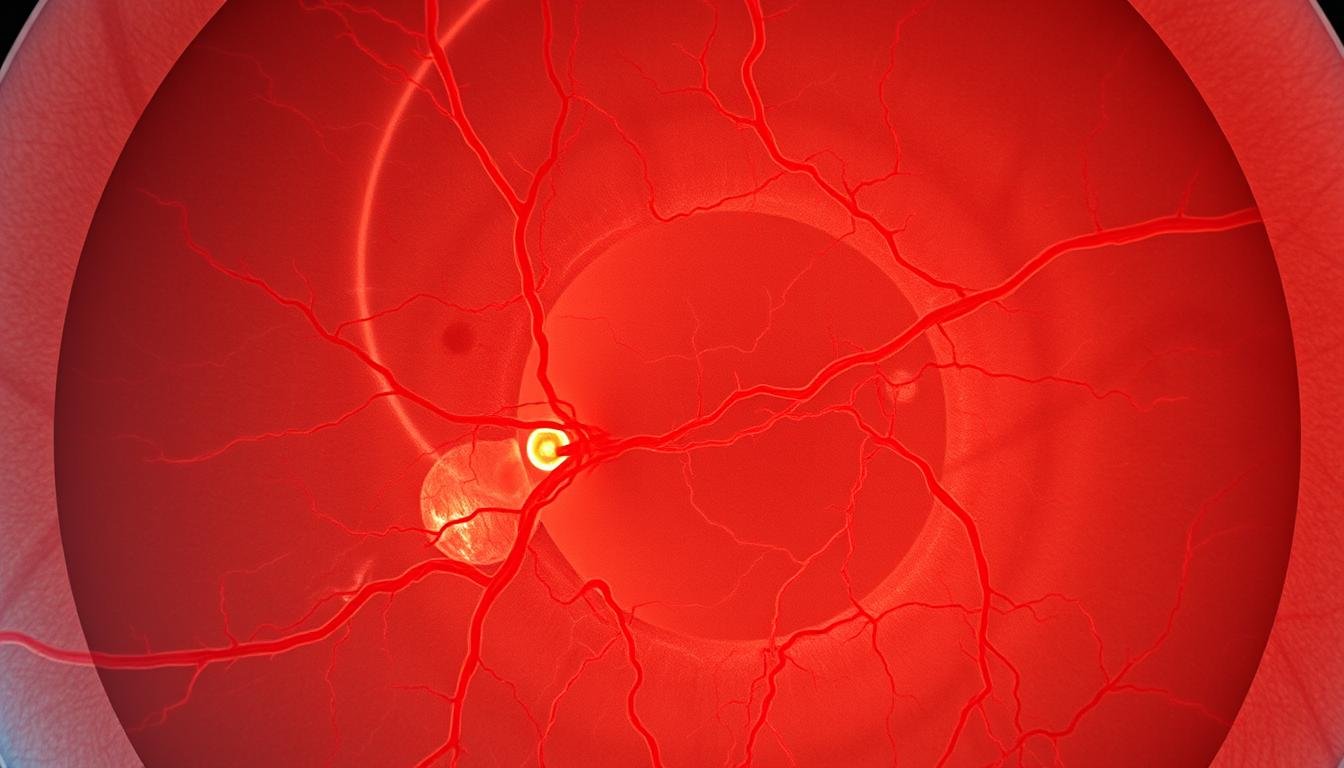 Advanced retinal imaging showing blood vessel patterns used in modern eye reading for health assessment