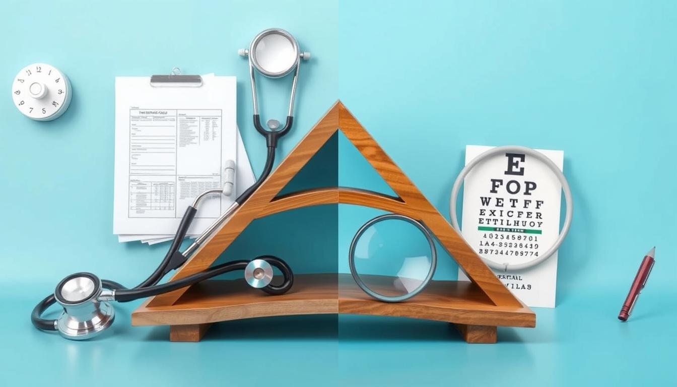 Balanced perspective showing both traditional medicine and iridology chart right eye analysis working together