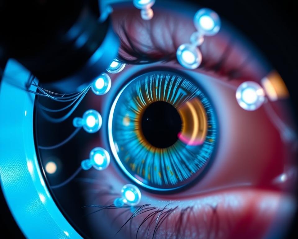 Close-up of Iriscopio LED illumination system