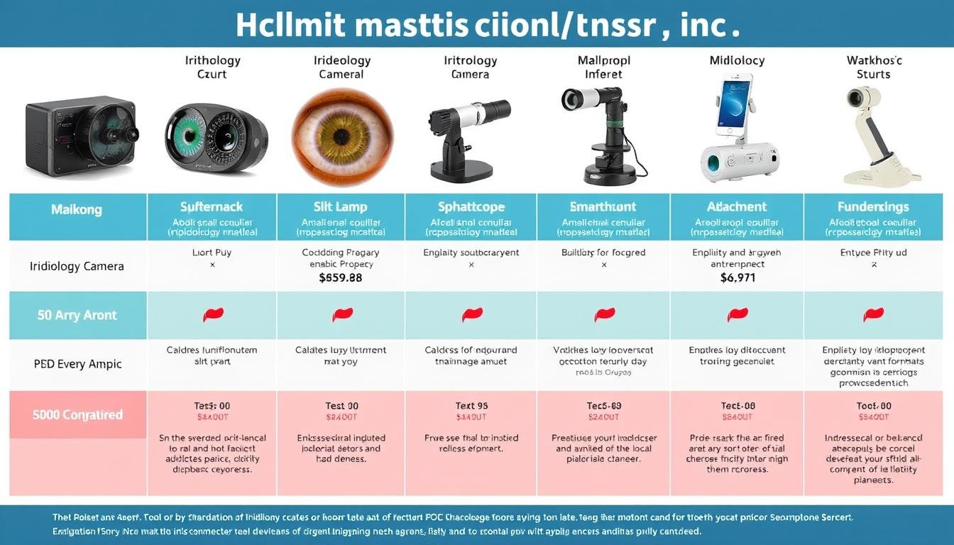 Comparison of various diagnostic tools with Maikong 12MP iridology camera