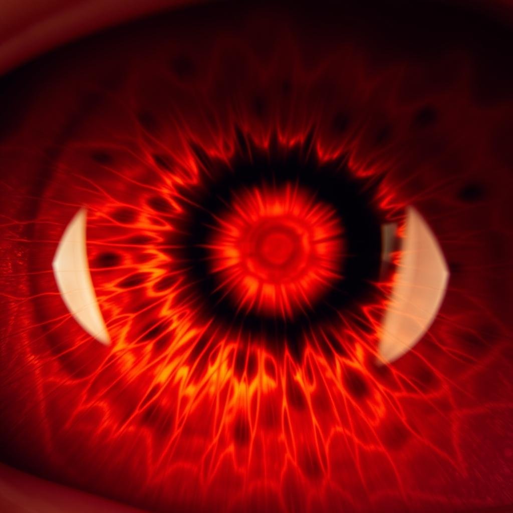 Hematogenic iris constitution type with reddish-brown coloration studied in iridology meaning analysis