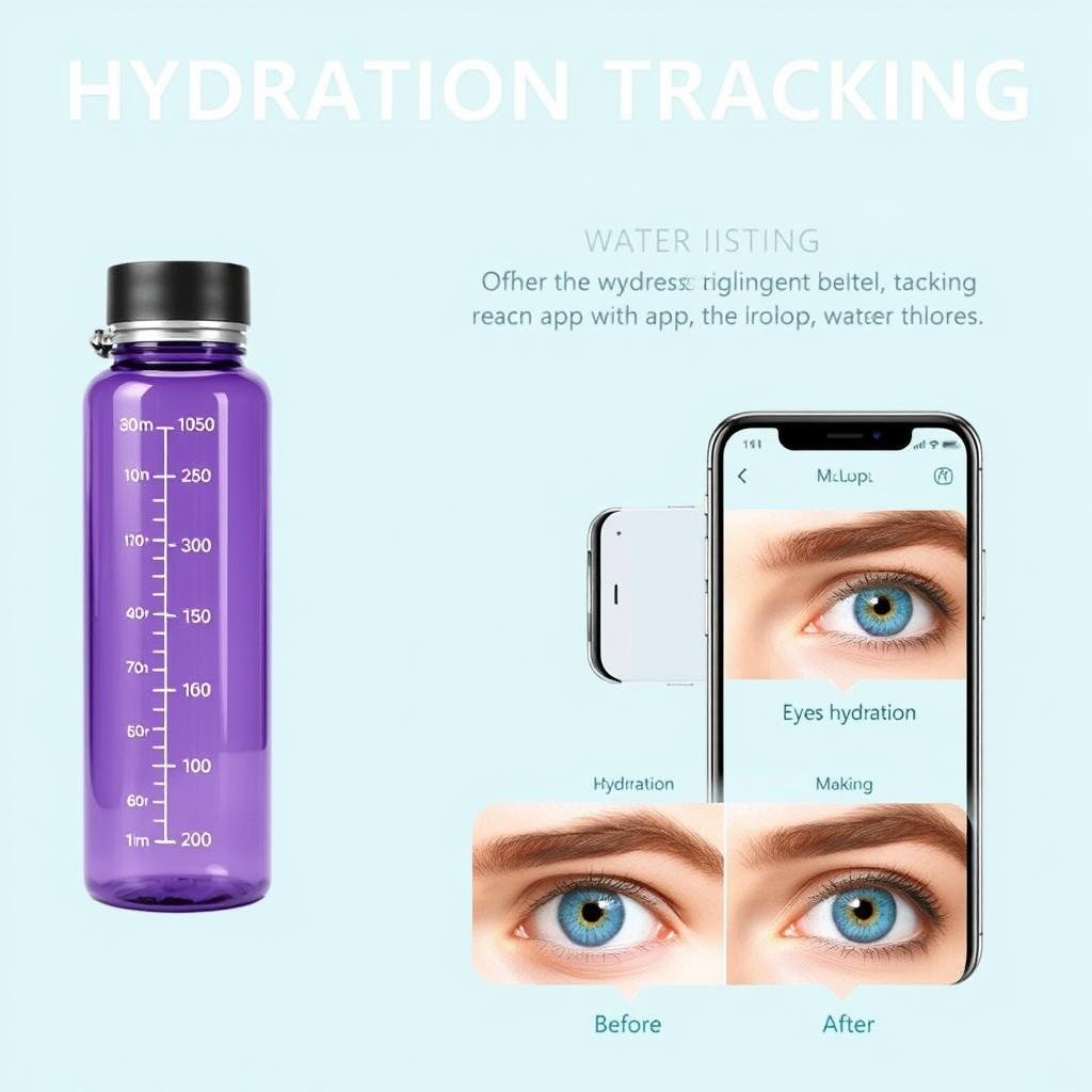 Hydration tracking system for preventing eye stress rings