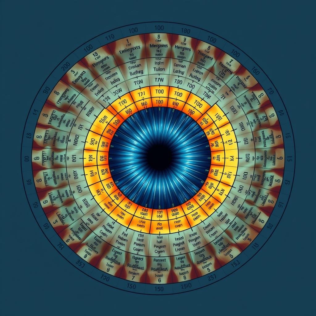 Jensen-style iridology chart showing the standard 86-zone mapping system Jensen-style iridology chart showing the standard 86-zone mapping system