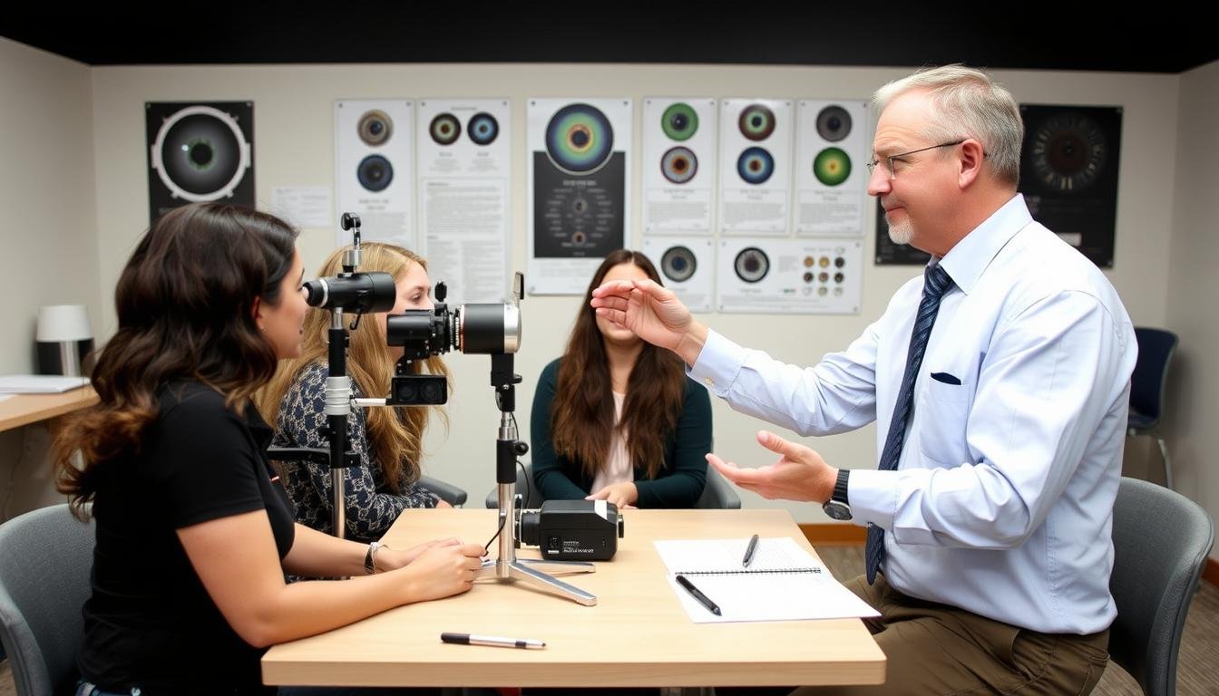 Professional iridology training course in session