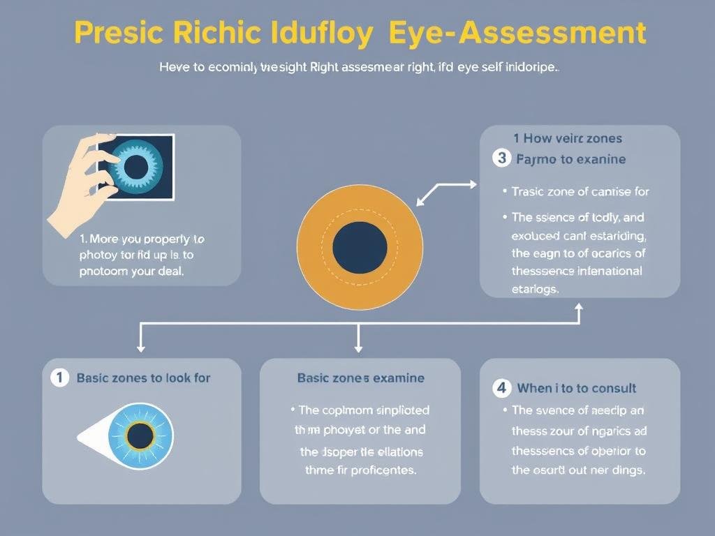 Step-by-step guide to basic right eye iridology self-assessment