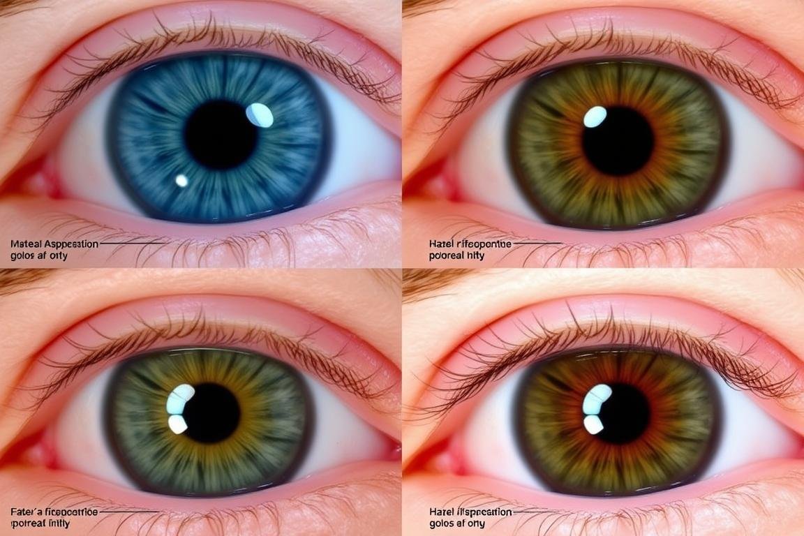 Comparison of different iris colors and their significance in left eye iridology