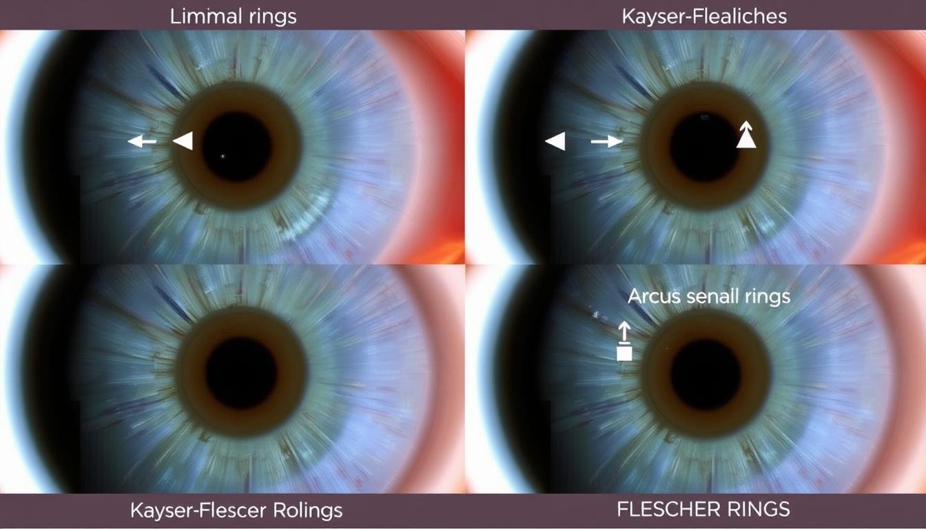 Comparison of different types of Rings In Eyes Iris showing their distinctive appearances Comparison of different types of Rings In Eyes Iris showing their distinctive appearances