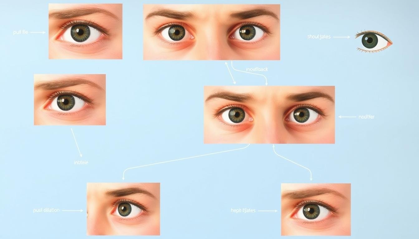 Demonstration of different eye reading techniques with labeled eye movements and expressions Demonstration of different eye reading techniques with labeled eye movements and expressions