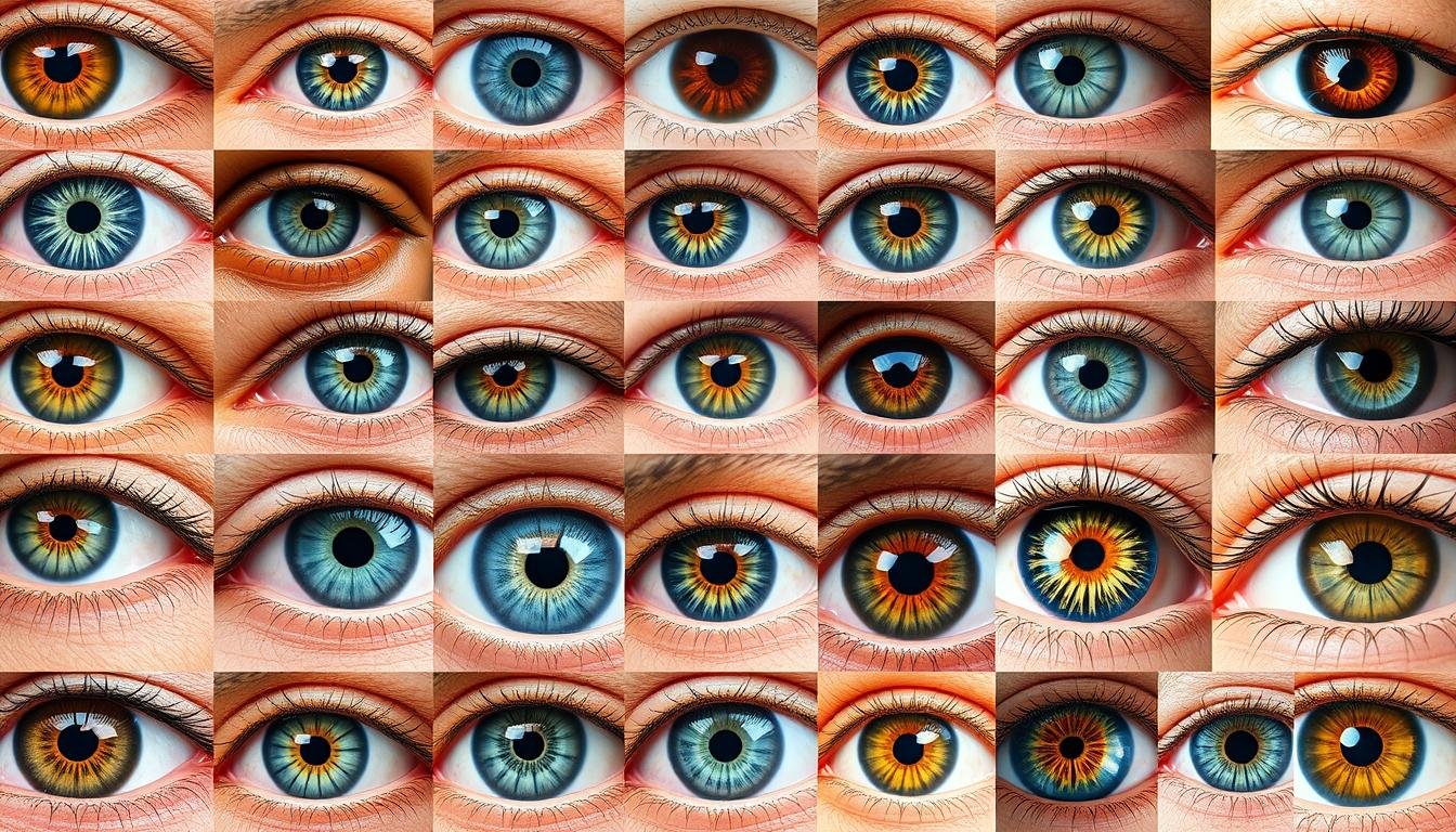 Diverse collection of human eyes showing various Rings In Eyes Iris and patterns Diverse collection of human eyes showing various Rings In Eyes Iris and patterns