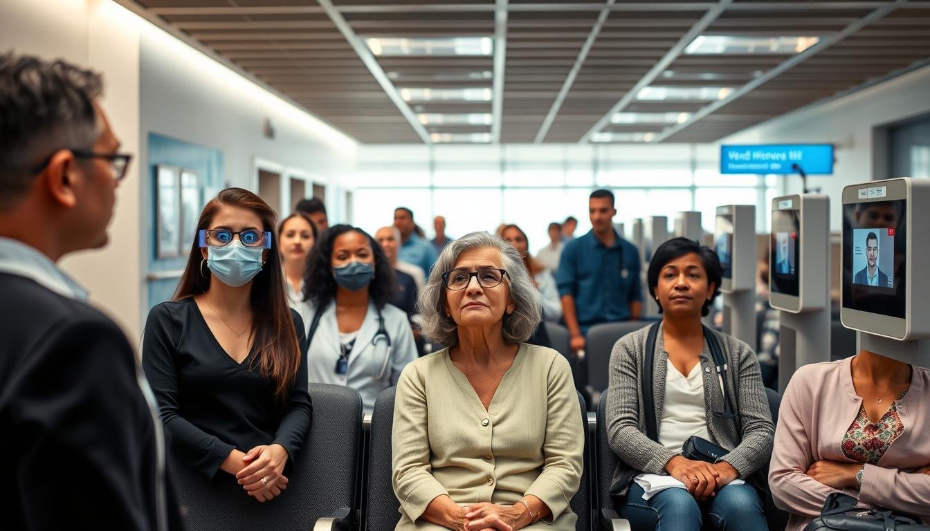 Diverse group of patients using various Medical Iris authentication options