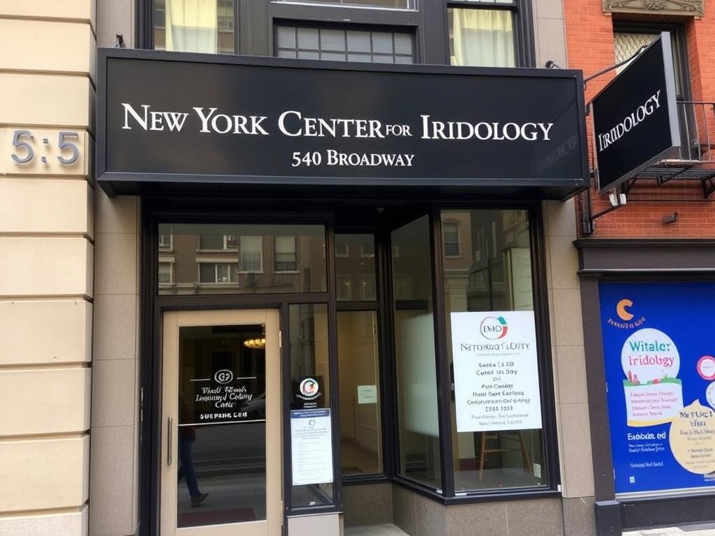 Exterior of the New York Center for Iridology building in Manhattan