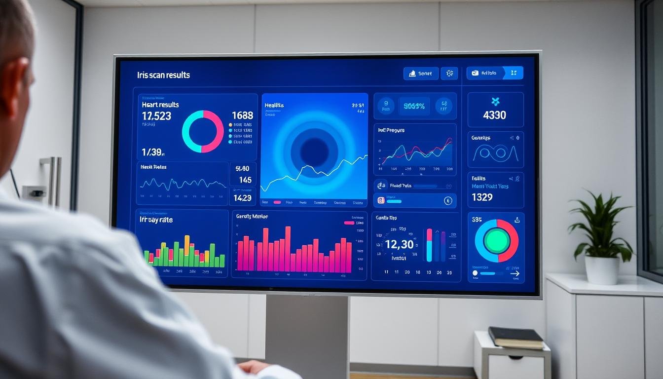 Integrated health dashboard showing Medical Iris data alongside other health metrics