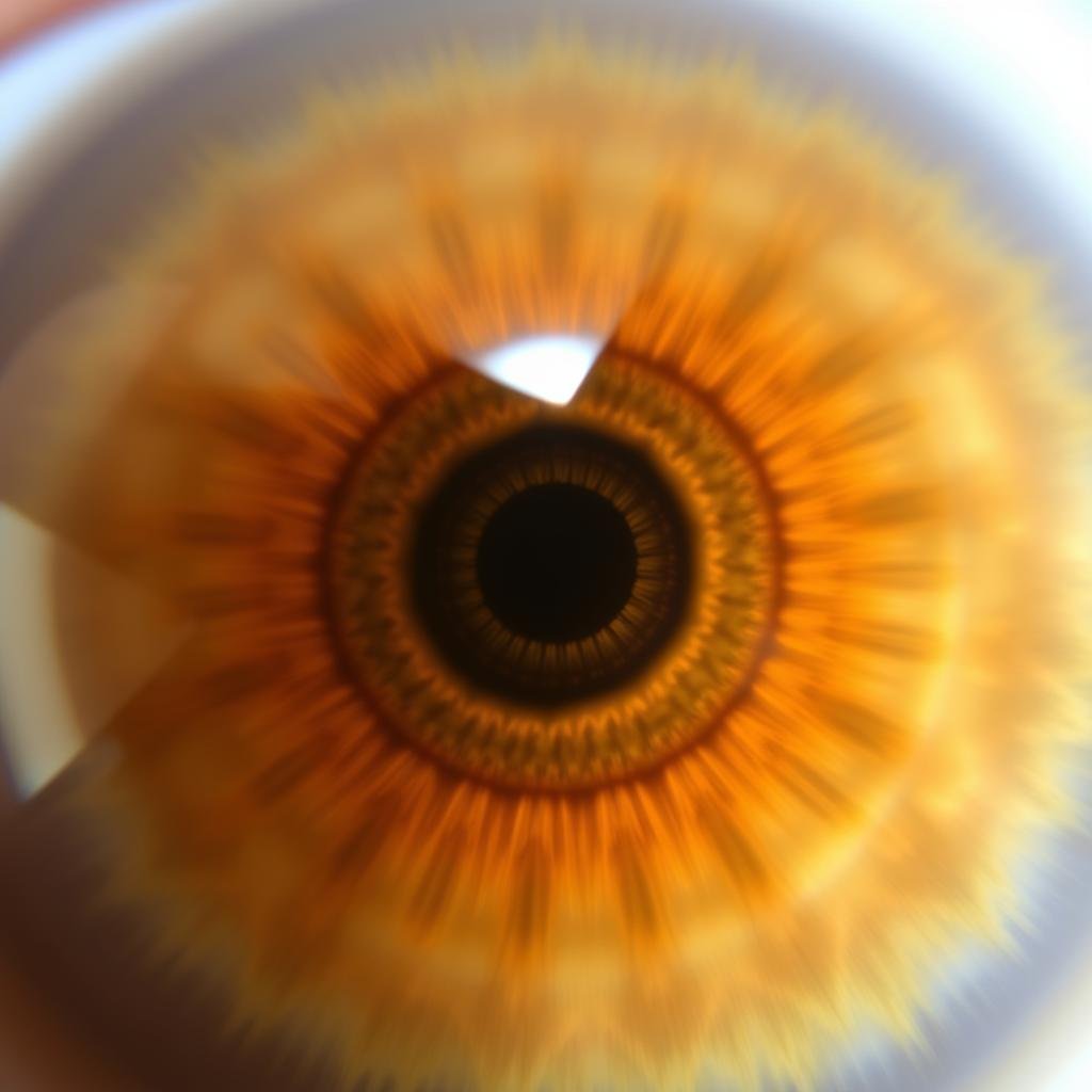 Iris showing nerve rings that indicate stress patterns