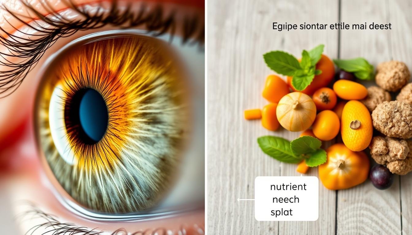 Iris showing nutritional deficiency patterns