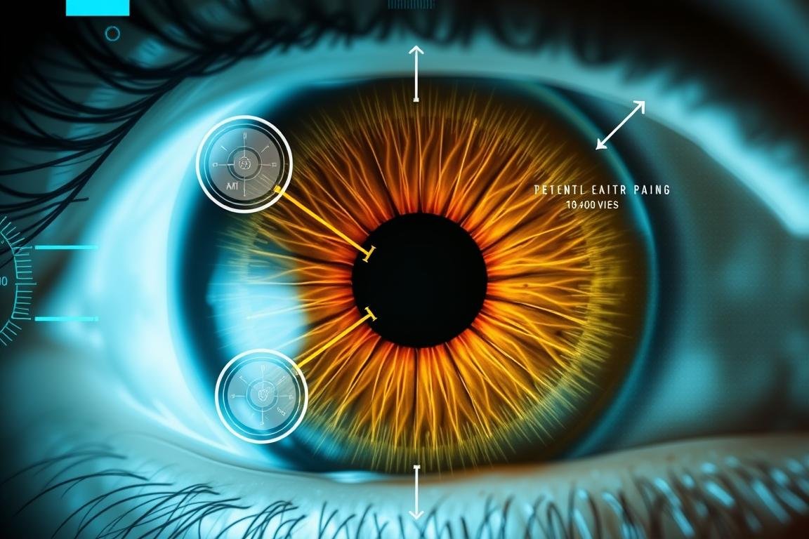 Medical Iris scan showing patterns that indicate potential health conditions