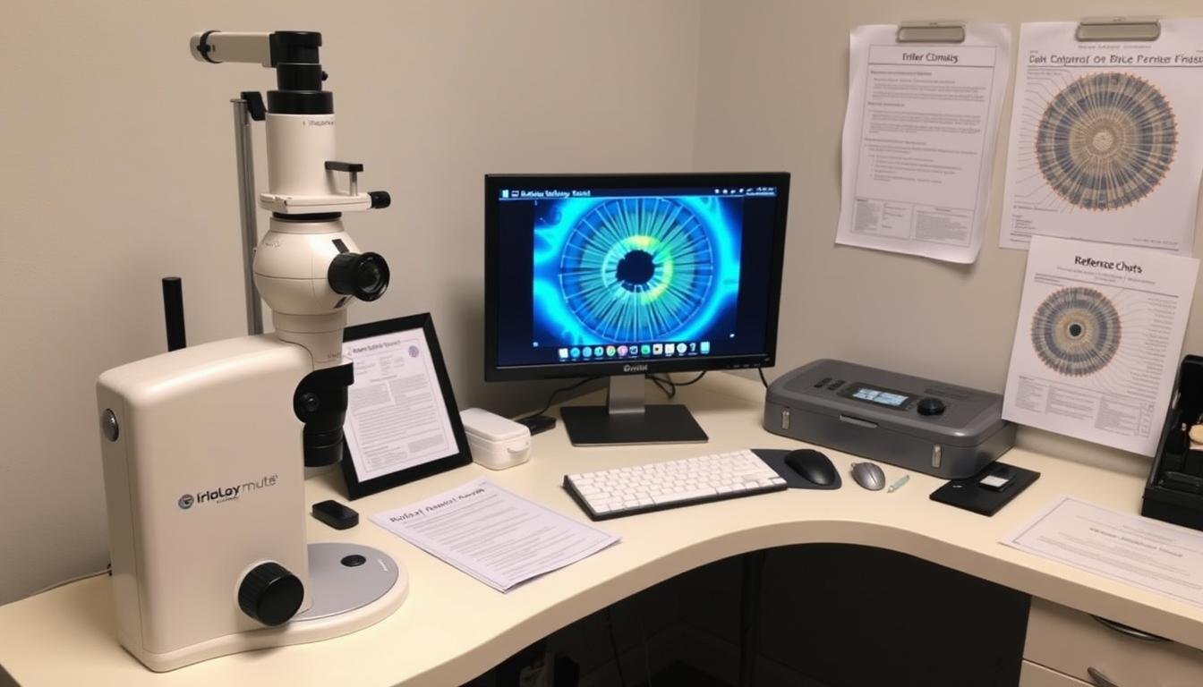 Professional iridology equipment used after completing iridology certification Canada programs