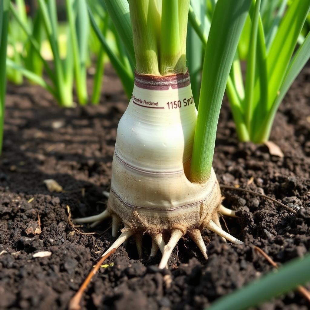 Proper iris planting depth demonstration