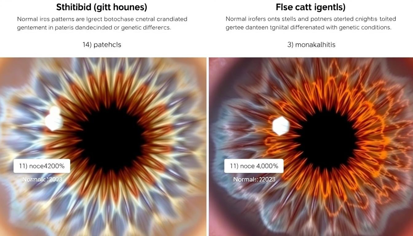 Visualization of recent research findings on correlations between eye patterns in iris and genetic conditions Visualization of recent research findings on correlations between eye patterns in iris and genetic conditions