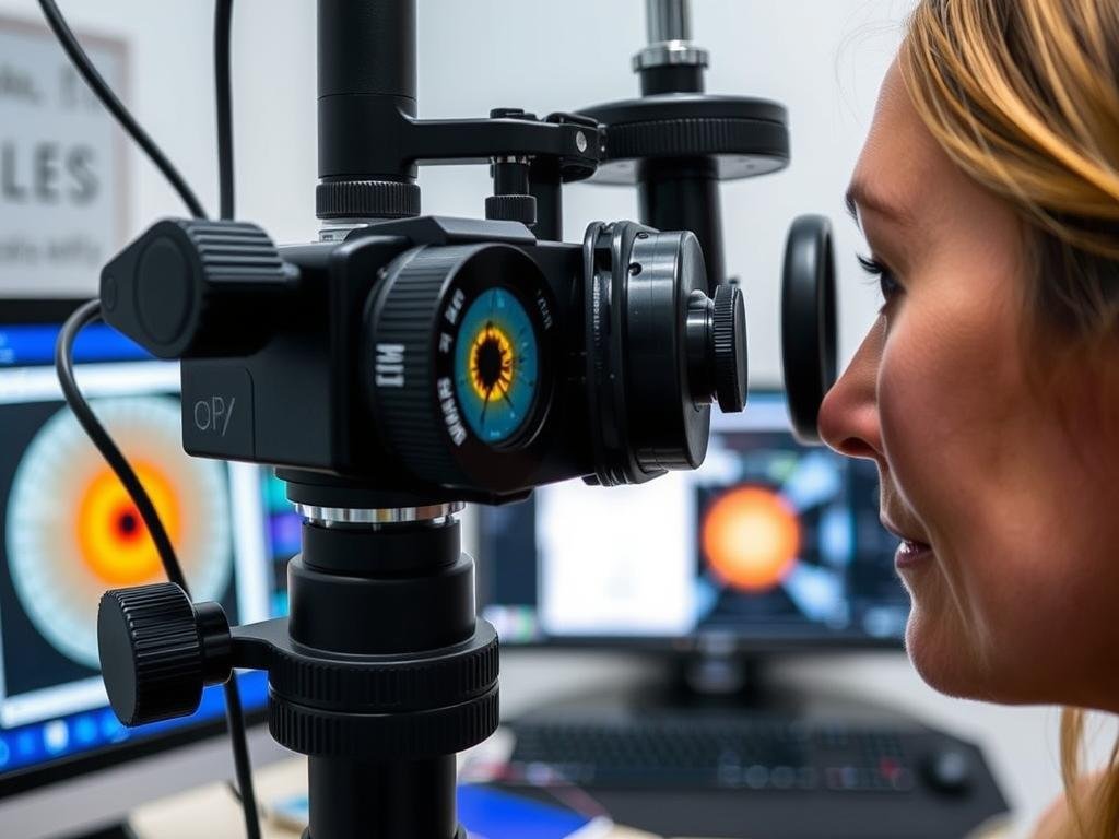 Advanced digital iridology equipment used in modern certification training programs
