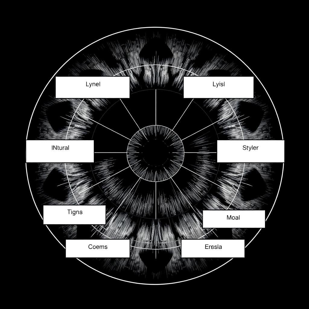 Basic Iridology Chart showing fundamental iris zones