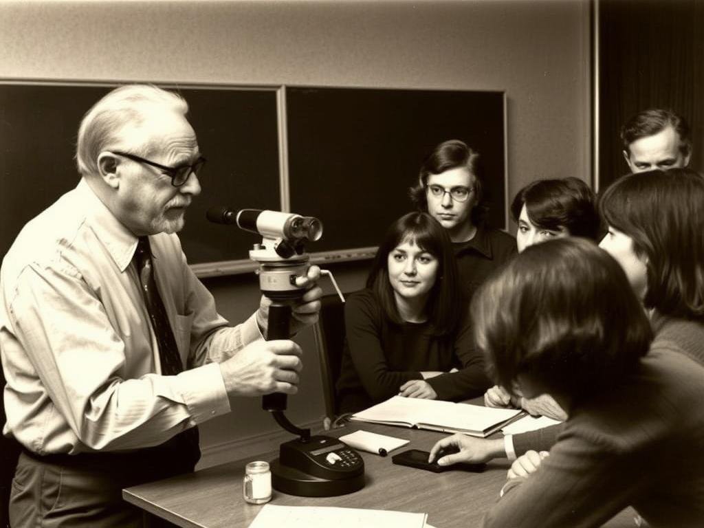 Bernard Jensen demonstrating iris analysis to students Bernard Jensen demonstrating iris analysis to students