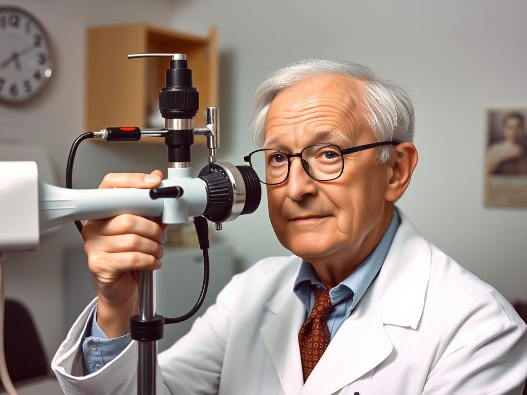 Who Was Bernard Jensen and Why Is His Iridology System Famous? 1 Bernard Jensen in his clinic examining a patient's iris