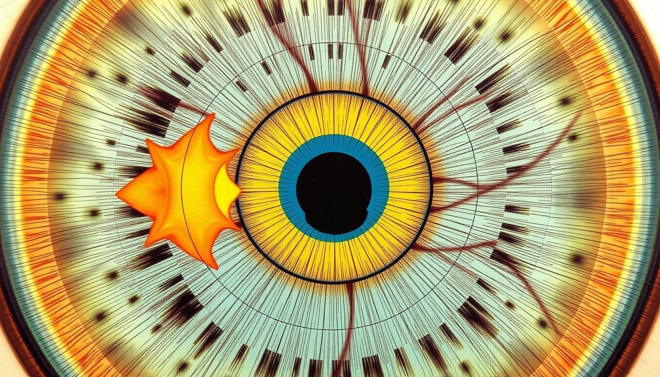 Bernard Jensen iridology chart showing iris zones and corresponding body systems Bernard Jensen iridology chart showing iris zones and corresponding body systems