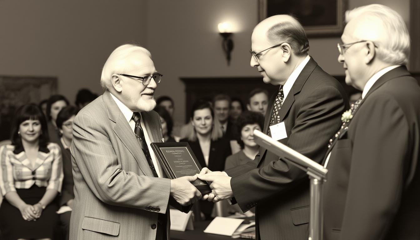 Bernard Jensen receiving an award for his contributions to natural medicine Bernard Jensen receiving an award for his contributions to natural medicine