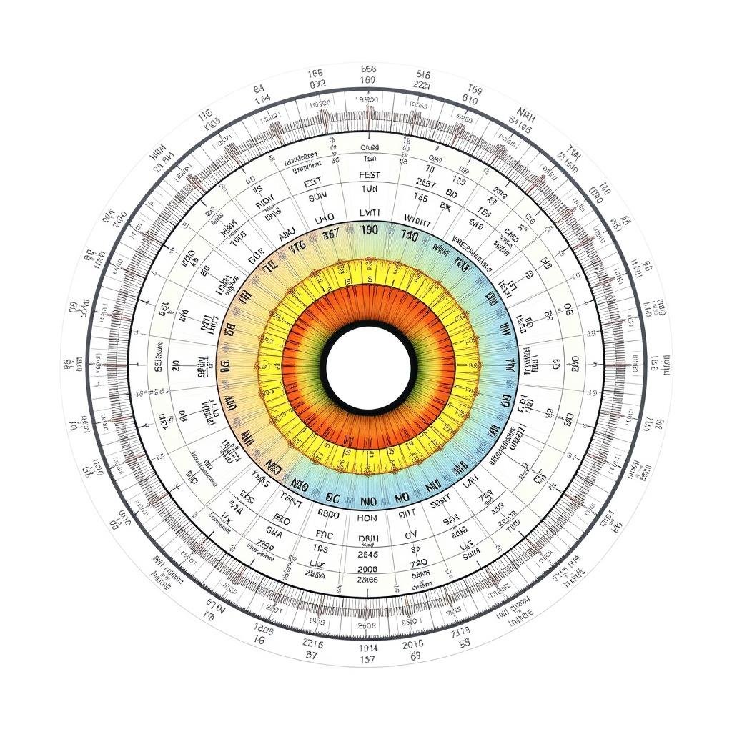 Bernard Jensen's iridology chart showing the mapped zones of the iris Bernard Jensen's iridology chart showing the mapped zones of the iris