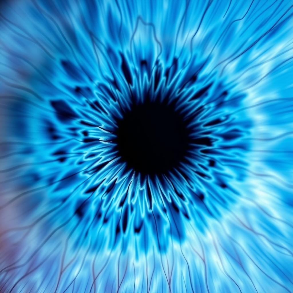 Blue iris showing lymphatic constitution characteristics