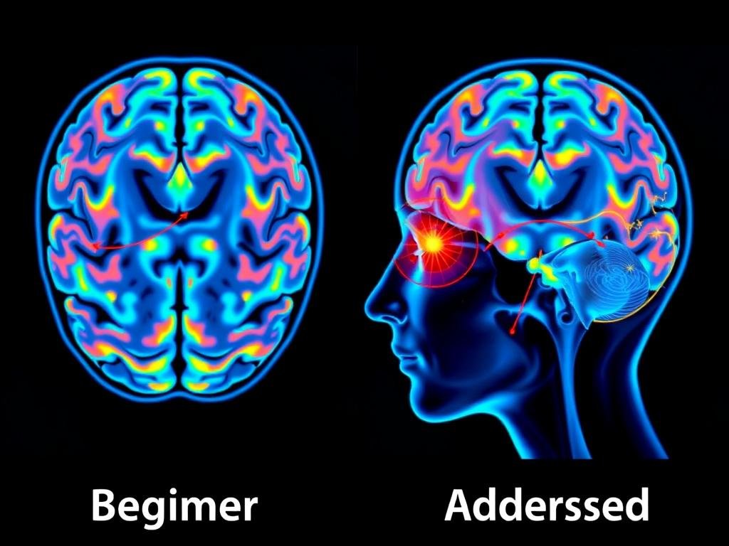 Brain activity comparison between beginner and advanced Eye Reading practitioners