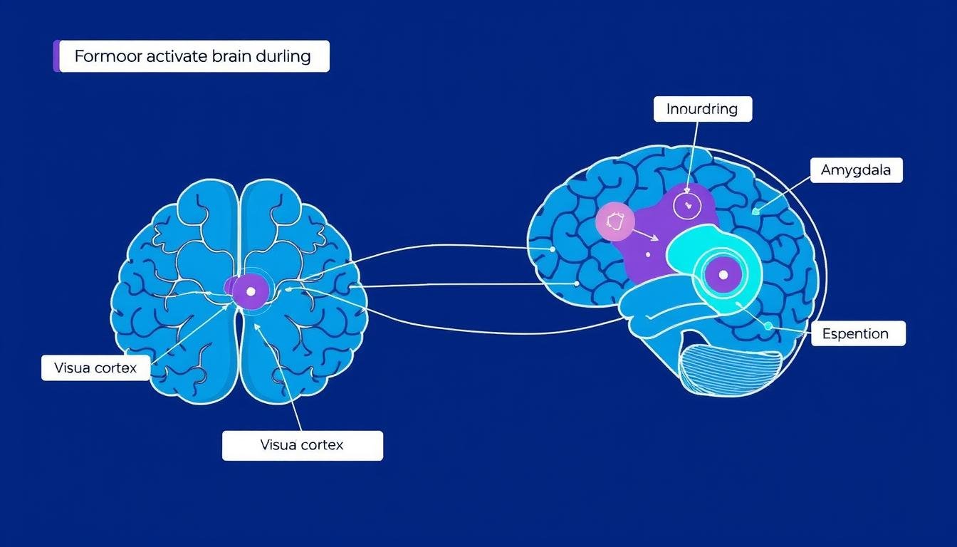 Brain regions activated during eye reading processes