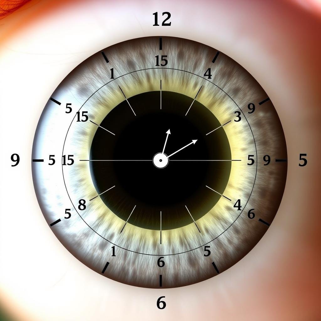 Clock-face mapping system used in iridology charts