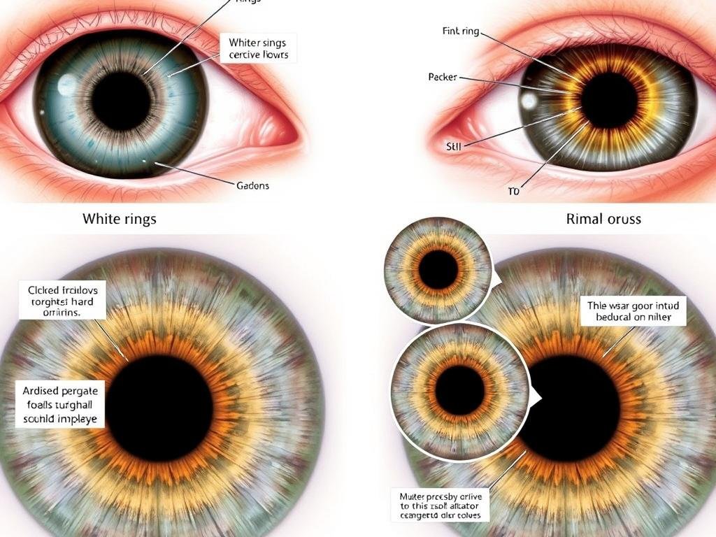 Common iris markings and their interpretations according to iridology