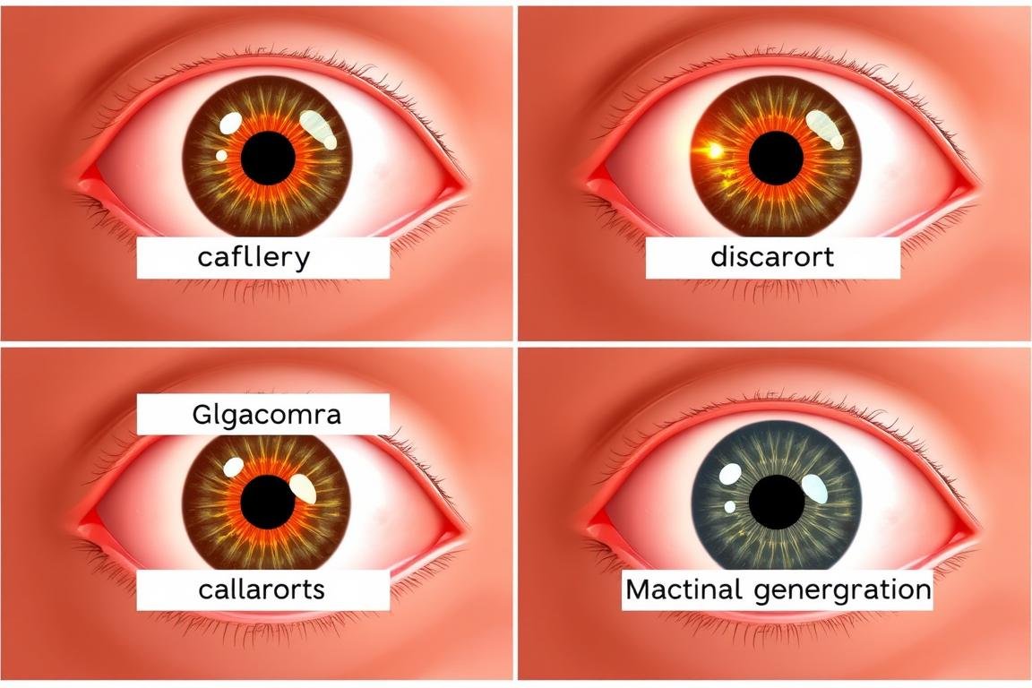 Comparison of healthy eye versus eye with common disorders from study of eyes research
