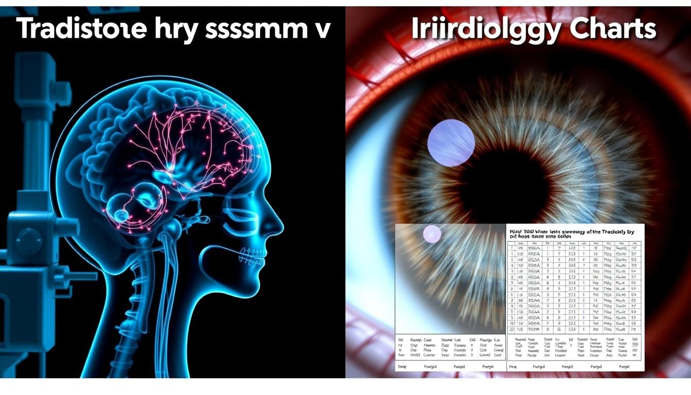 Comparison of traditional medical imaging and iridology chart analysis