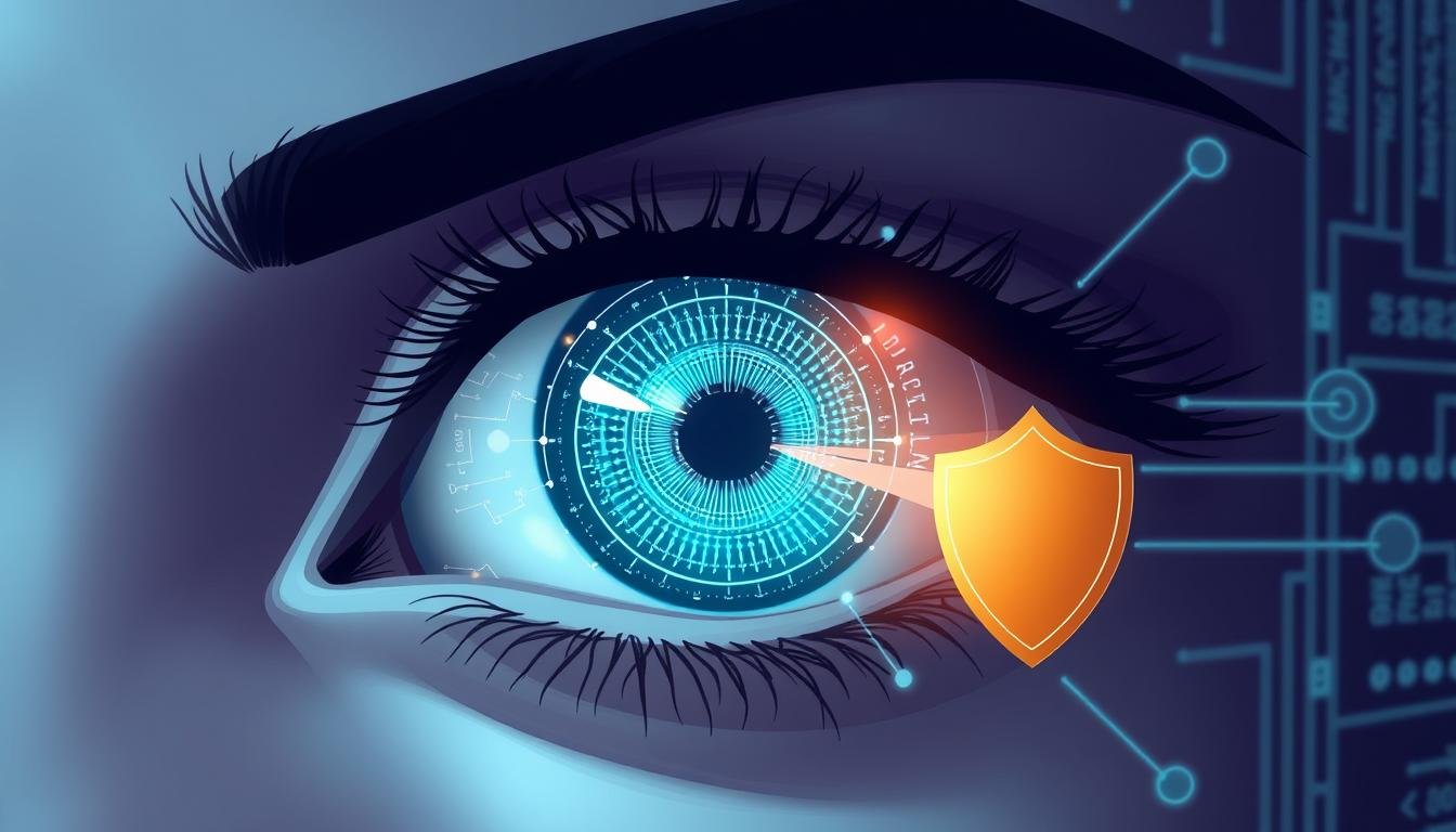 Conceptual image showing eye data collection and privacy concerns