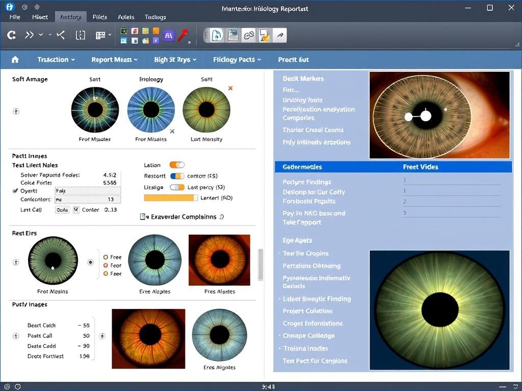 Customizable report from Iridology Software