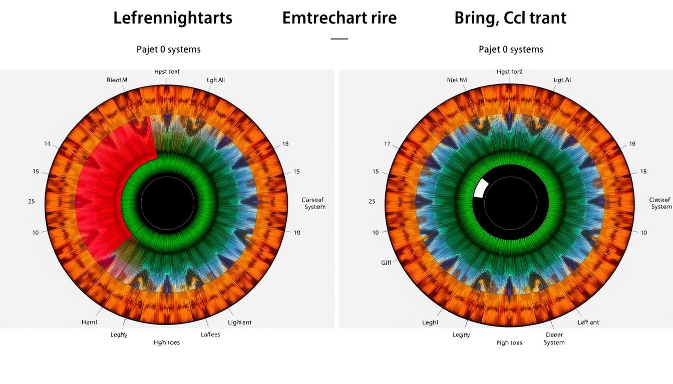 Detailed Iridology Chart showing iris zones mapped to body systems