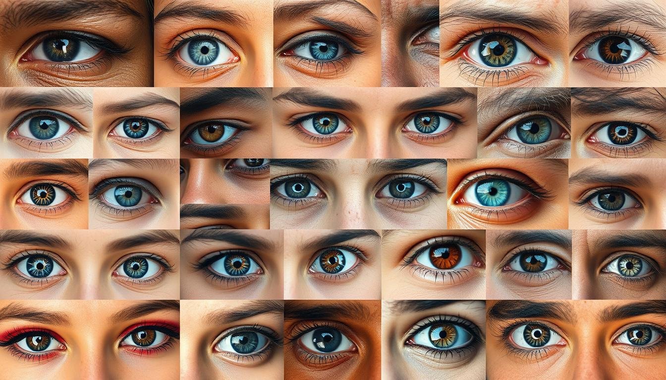 Diverse collection of eyes from different ethnicities and cultures