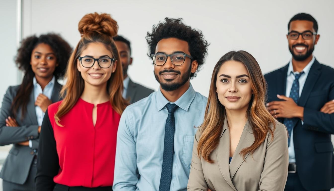Diverse group of people demonstrating different cultural eye contact norms