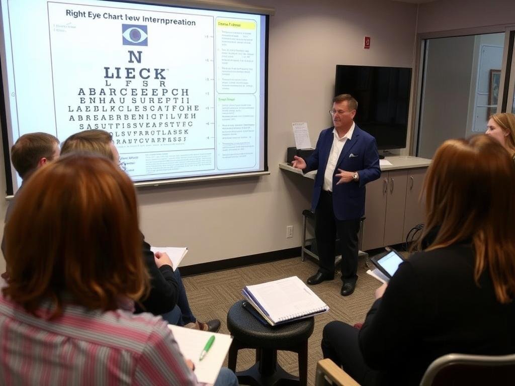 Educational session about right eye chart interpretation Educational session about right eye chart interpretation