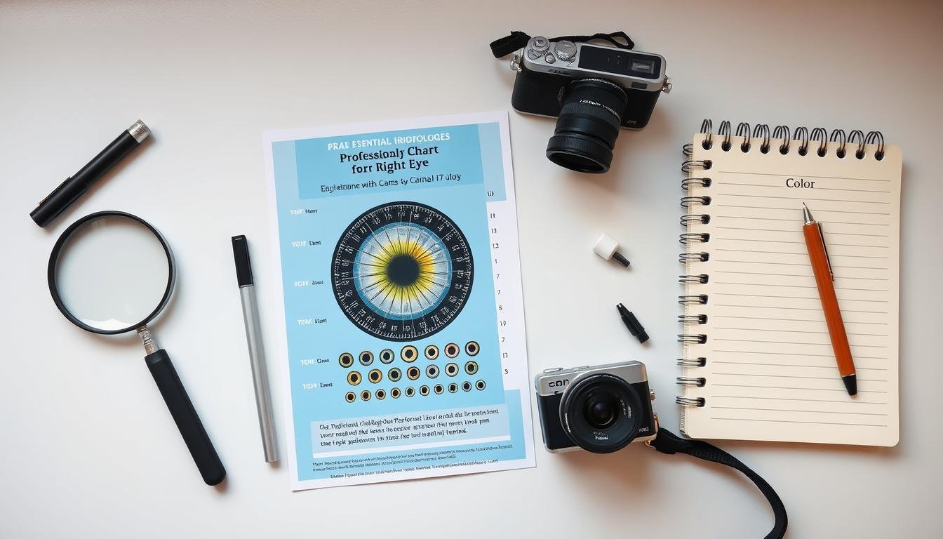 Essential tools for analyzing the Iridology Chart Right Eye
