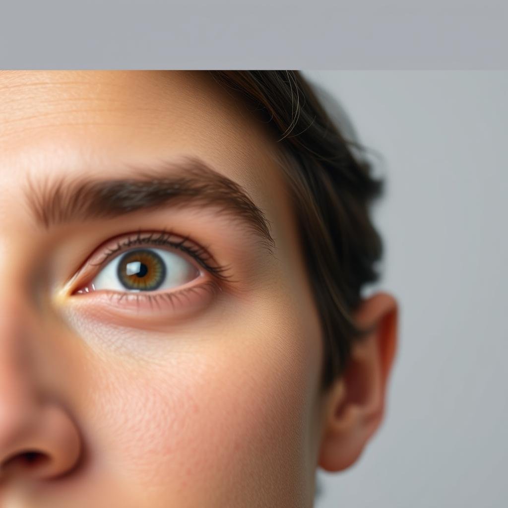 Eyes looking side to side demonstrating auditory processing