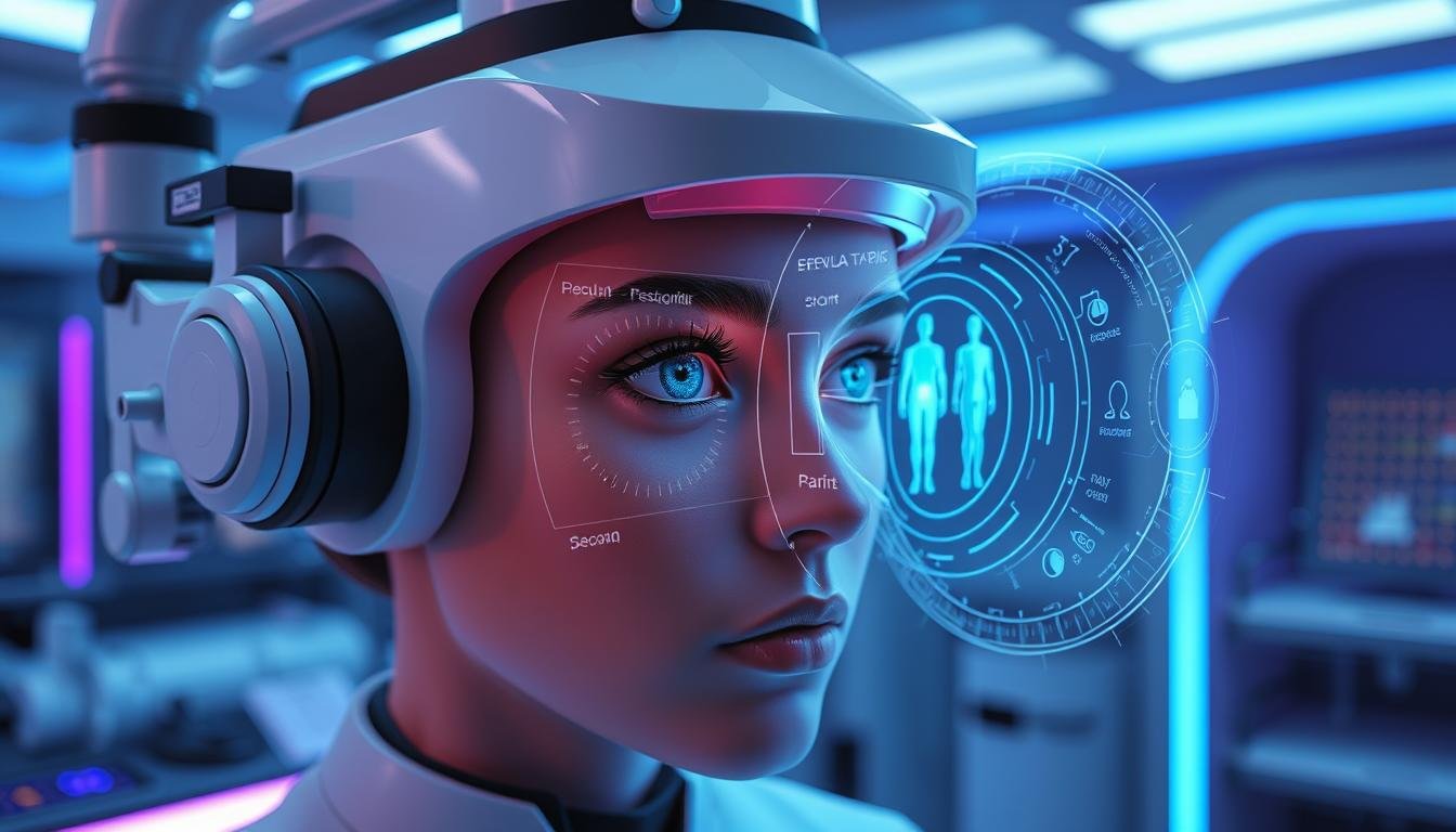 Futuristic eye scanning technology representing the evolution of Eye Reading practices