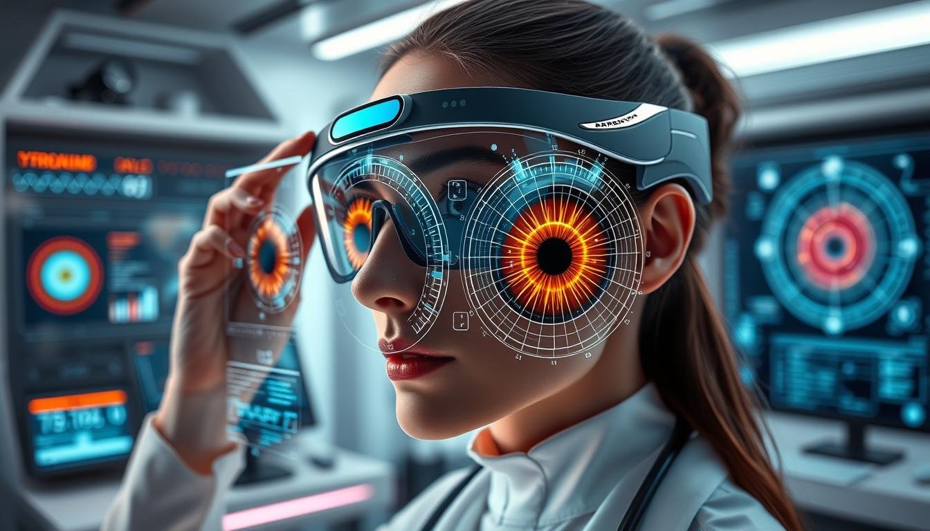 Futuristic iridology analysis with AI integration and advanced chart mapping