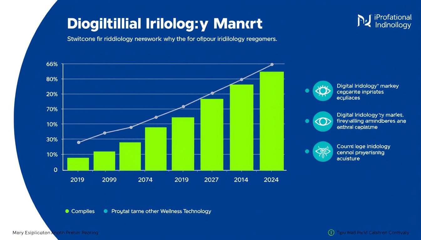 Graph showing growth of digital iridology market within wellness technology sector