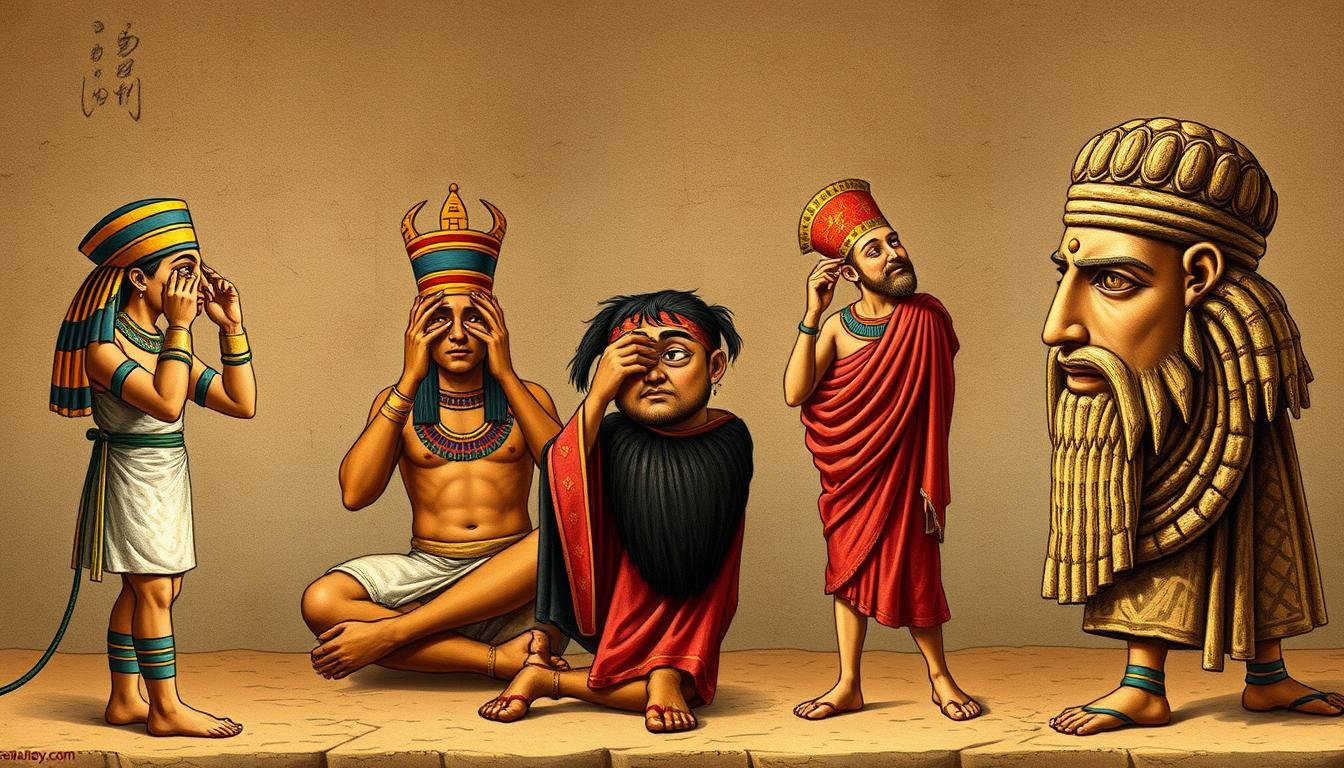 Historical depiction of Eye Reading practices in ancient cultures