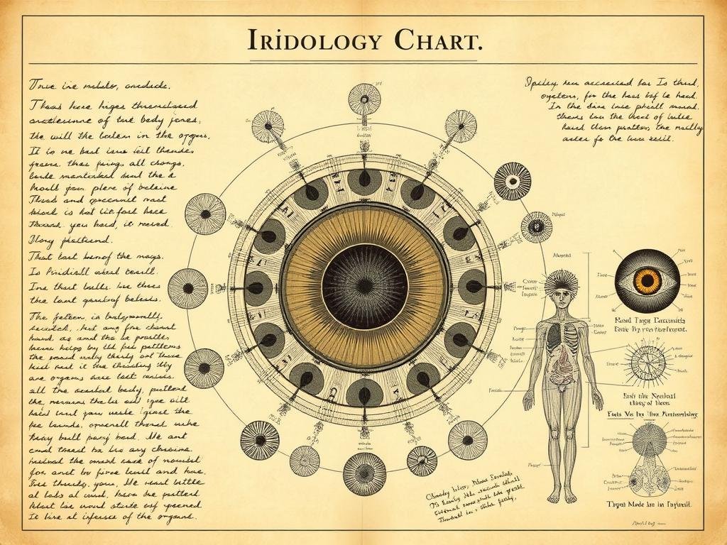 Historical iridology chart from the 19th century